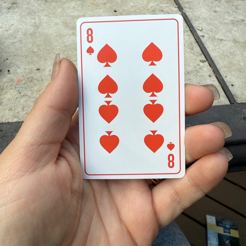 Dior Red eight of spade Playing Card
